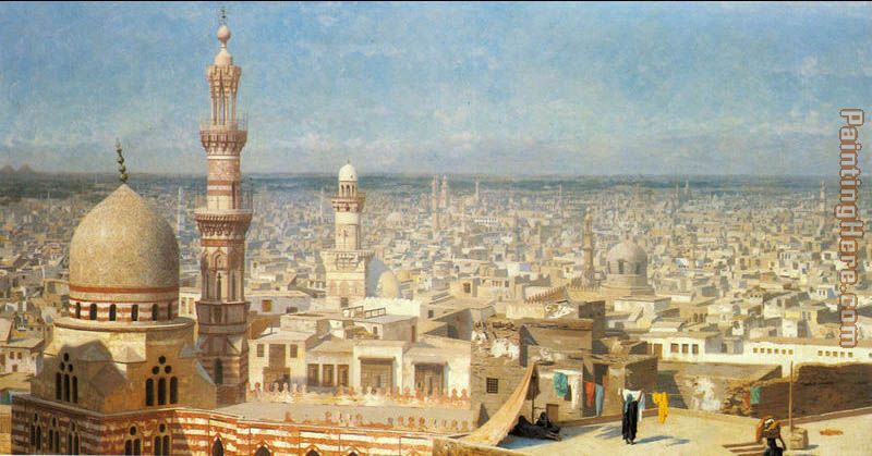 View Of Cairo painting - Jean-Leon Gerome View Of Cairo art painting